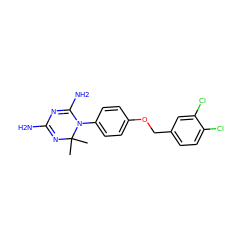 CC1(C)N=C(N)N=C(N)N1c1ccc(OCc2ccc(Cl)c(Cl)c2)cc1 ZINC000025969960