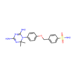 CC1(C)N=C(N)N=C(N)N1c1ccc(OCc2ccc(S(N)(=O)=O)cc2)cc1 ZINC000029218664