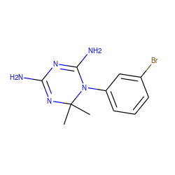 CC1(C)N=C(N)N=C(N)N1c1cccc(Br)c1 ZINC000001666578