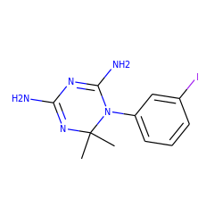 CC1(C)N=C(N)N=C(N)N1c1cccc(I)c1 ZINC000025968641