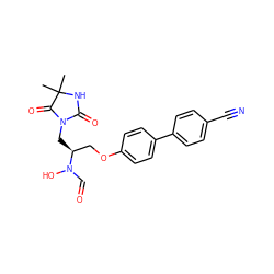 CC1(C)NC(=O)N(C[C@@H](COc2ccc(-c3ccc(C#N)cc3)cc2)N(O)C=O)C1=O ZINC000029341093