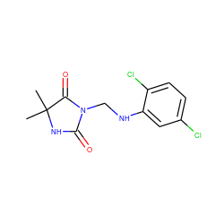 CC1(C)NC(=O)N(CNc2cc(Cl)ccc2Cl)C1=O ZINC000000093600