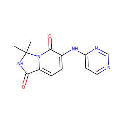 CC1(C)NC(=O)c2ccc(Nc3ccncn3)c(=O)n21 ZINC001772586578