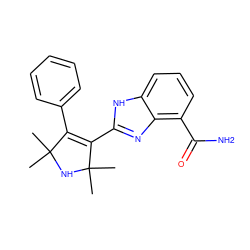 CC1(C)NC(C)(C)C(c2nc3c(C(N)=O)cccc3[nH]2)=C1c1ccccc1 ZINC000040395497