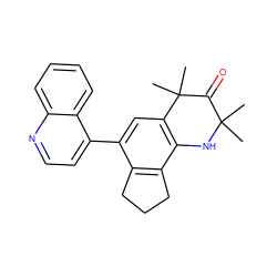 CC1(C)Nc2c(cc(-c3ccnc4ccccc34)c3c2CCC3)C(C)(C)C1=O ZINC000142176708