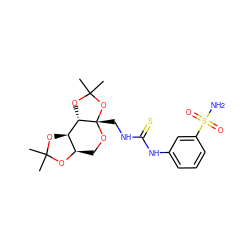 CC1(C)O[C@@H]2CO[C@@]3(CNC(=S)Nc4cccc(S(N)(=O)=O)c4)OC(C)(C)O[C@H]3[C@@H]2O1 ZINC000028818631