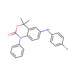 CC1(C)OC(=O)N(c2ccccc2)c2ccc(Nc3ccc(Br)cc3)cc21 ZINC000028878584