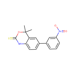 CC1(C)OC(=S)Nc2ccc(-c3cccc([N+](=O)[O-])c3)cc21 ZINC000013488845