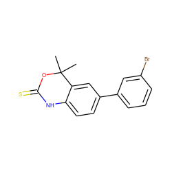 CC1(C)OC(=S)Nc2ccc(-c3cccc(Br)c3)cc21 ZINC000013488844