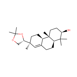 CC1(C)OC[C@@H]([C@]2(C)C=C3CC[C@@H]4C(C)(C)[C@H](O)CC[C@@]4(C)[C@@H]3CC2)O1 ZINC000138437943