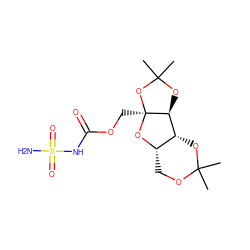 CC1(C)OC[C@@H]2O[C@@]3(COC(=O)NS(N)(=O)=O)OC(C)(C)O[C@H]3[C@@H]2O1 ZINC000013488107