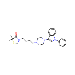 CC1(C)SCN(CCCCN2CCN(c3cn(-c4ccccc4)c4ccccc34)CC2)C1=O ZINC000013759407