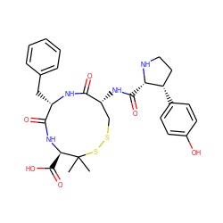 CC1(C)SSC[C@@H](NC(=O)[C@@H]2NCC[C@@H]2c2ccc(O)cc2)C(=O)N[C@@H](Cc2ccccc2)C(=O)N[C@@H]1C(=O)O ZINC000096902766