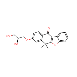 CC1(C)c2cc(OC[C@@H](O)CO)ccc2C(=O)c2c1oc1ccccc21 ZINC000114803582