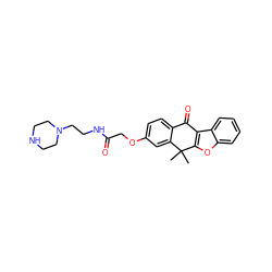 CC1(C)c2cc(OCC(=O)NCCN3CCNCC3)ccc2C(=O)c2c1oc1ccccc21 ZINC000114803739