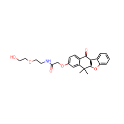 CC1(C)c2cc(OCC(=O)NCCOCCO)ccc2C(=O)c2c1oc1ccccc21 ZINC000116890046