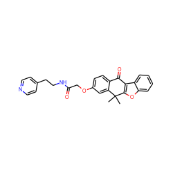 CC1(C)c2cc(OCC(=O)NCCc3ccncc3)ccc2C(=O)c2c1oc1ccccc21 ZINC000116890423