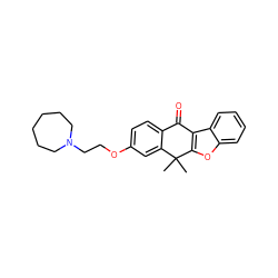 CC1(C)c2cc(OCCN3CCCCCC3)ccc2C(=O)c2c1oc1ccccc21 ZINC000114803908