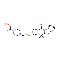 CC1(C)c2cc(OCCN3CCN(C(=O)CO)CC3)ccc2C(=O)c2c1oc1ccccc21 ZINC000114802798