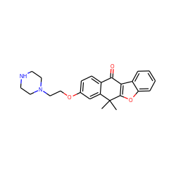 CC1(C)c2cc(OCCN3CCNCC3)ccc2C(=O)c2c1oc1ccccc21 ZINC000114801704