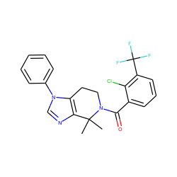 CC1(C)c2ncn(-c3ccccc3)c2CCN1C(=O)c1cccc(C(F)(F)F)c1Cl ZINC000218397776