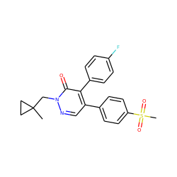 CC1(Cn2ncc(-c3ccc(S(C)(=O)=O)cc3)c(-c3ccc(F)cc3)c2=O)CC1 ZINC000013487673