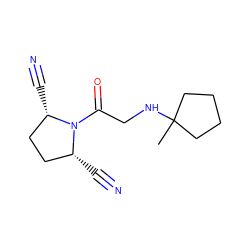 CC1(NCC(=O)N2[C@H](C#N)CC[C@@H]2C#N)CCCC1 ZINC000013687459