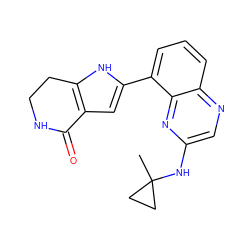 CC1(Nc2cnc3cccc(-c4cc5c([nH]4)CCNC5=O)c3n2)CC1 ZINC000206101056