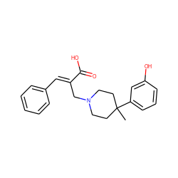 CC1(c2cccc(O)c2)CCN(C/C(=C\c2ccccc2)C(=O)O)CC1 ZINC001772571899