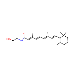 CC1=C(/C=C/C(C)=C/C=C/C(C)=C/C(=O)NCCO)C(C)(C)CCC1 ZINC000026143312