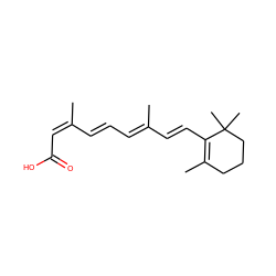 CC1=C(/C=C/C(C)=C/C=C/C(C)=C\C(=O)O)C(C)(C)CCC1 ZINC000003792789