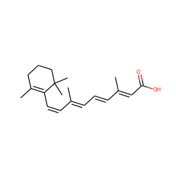 CC1=C(/C=C\C(C)=C\C=C\C(C)=C\C(=O)O)C(C)(C)CCC1 ZINC000021992287