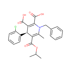 CC1=C(C(=O)OC(C)C)[C@@H](c2ccccc2Cl)C(C(=O)O)=C(C(=O)O)N1Cc1ccccc1 ZINC000013553485