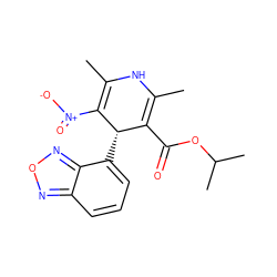 CC1=C(C(=O)OC(C)C)[C@H](c2cccc3nonc23)C([N+](=O)[O-])=C(C)N1 ZINC000030728219