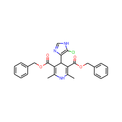 CC1=C(C(=O)OCc2ccccc2)C(c2nc[nH]c2Cl)C(C(=O)OCc2ccccc2)=C(C)N1 ZINC000103218760