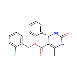 CC1=C(C(=O)OCc2ccccc2Cl)[C@H](c2ccccc2)NC(=O)N1 ZINC000205377941