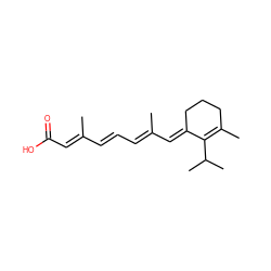 CC1=C(C(C)C)/C(=C/C(C)=C/C=C/C(C)=C/C(=O)O)CCC1 ZINC000003809578