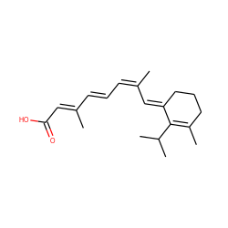 CC1=C(C(C)C)/C(=C/C(C)=C\C=C\C(C)=C\C(=O)O)CCC1 ZINC000013739978