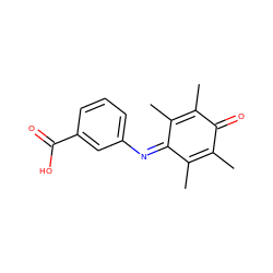 CC1=C(C)C(=Nc2cccc(C(=O)O)c2)C(C)=C(C)C1=O ZINC000103195694