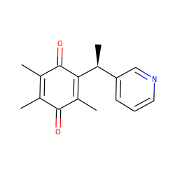 CC1=C(C)C(=O)C([C@@H](C)c2cccnc2)=C(C)C1=O ZINC000038153639