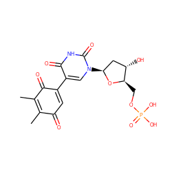 CC1=C(C)C(=O)C(c2cn([C@H]3C[C@H](O)[C@@H](COP(=O)(O)O)O3)c(=O)[nH]c2=O)=CC1=O ZINC000169321100