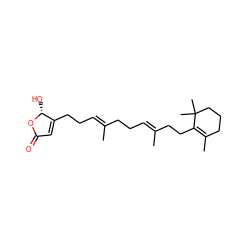 CC1=C(CC/C(C)=C/CC/C(C)=C/CCC2=CC(=O)O[C@@H]2O)C(C)(C)CCC1 ZINC000005766341