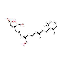 CC1=C(CC/C(C)=C/CC/C(C=O)=C\C=C\C2=CC(=O)O[C@H]2O)C(C)(C)CCC1 ZINC000040938581