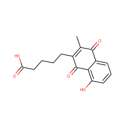 CC1=C(CCCCC(=O)O)C(=O)c2c(O)cccc2C1=O ZINC000013470362