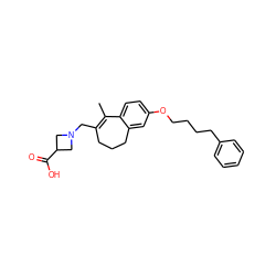 CC1=C(CN2CC(C(=O)O)C2)CCCc2cc(OCCCCc3ccccc3)ccc21 ZINC000059615110