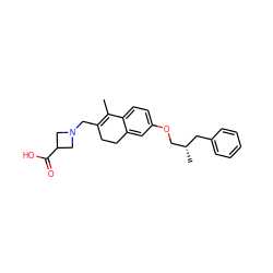 CC1=C(CN2CC(C(=O)O)C2)CCc2cc(OC[C@@H](C)Cc3ccccc3)ccc21 ZINC000073220571