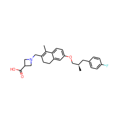 CC1=C(CN2CC(C(=O)O)C2)CCc2cc(OC[C@H](C)Cc3ccc(F)cc3)ccc21 ZINC000073220579