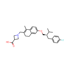 CC1=C(CN2CC(C(=O)O)C2)CCc2cc(OC[C@H](Cc3ccc(F)cc3)C(C)C)ccc21 ZINC000073224735