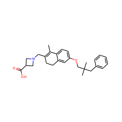 CC1=C(CN2CC(C(=O)O)C2)CCc2cc(OCC(C)(C)Cc3ccccc3)ccc21 ZINC000059615509