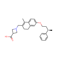 CC1=C(CN2CC(C(=O)O)C2)CCc2cc(OCC[C@@H](C)c3ccccc3)ccc21 ZINC000073224422